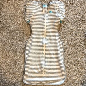 Love to Dream Gray and White Swaddle Transition Sleep Sack- Size Medium
